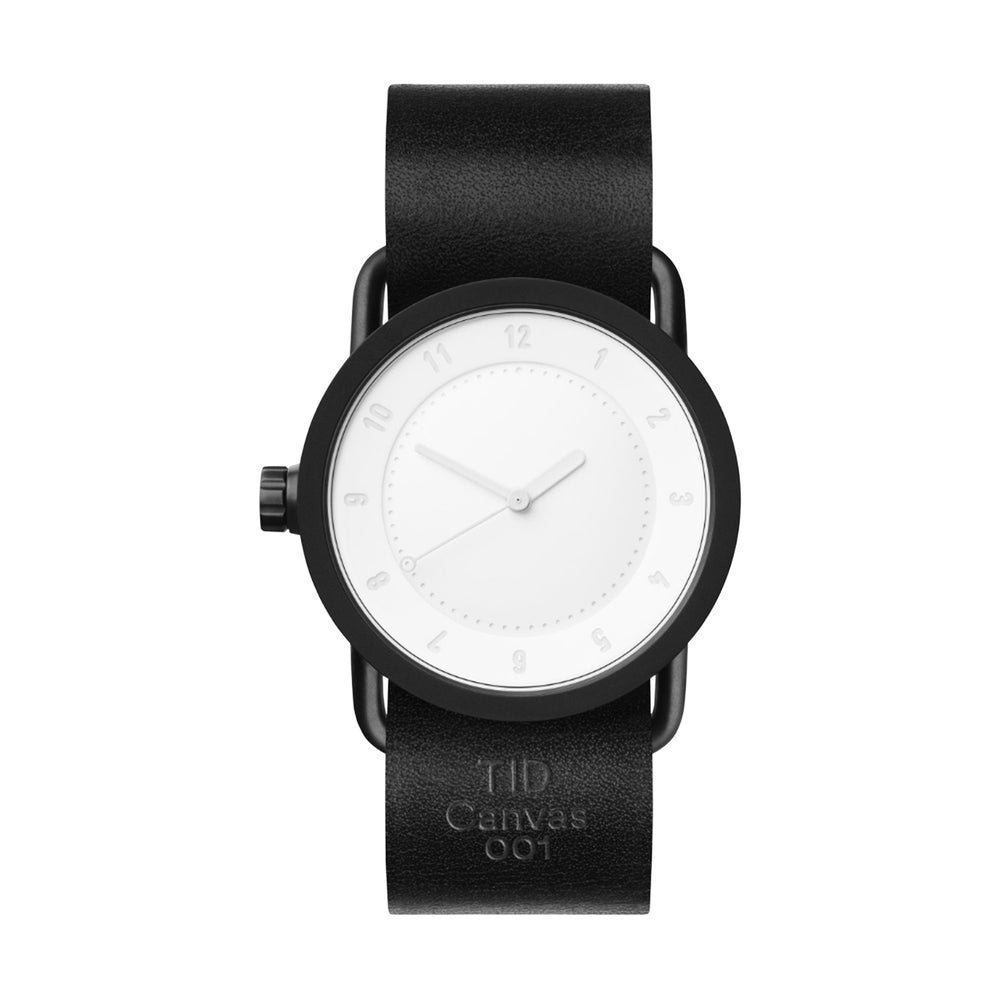 TID Watches TID Watch 36mm Canvas 001 w/ Black Leather Wristband (Limited Edition)