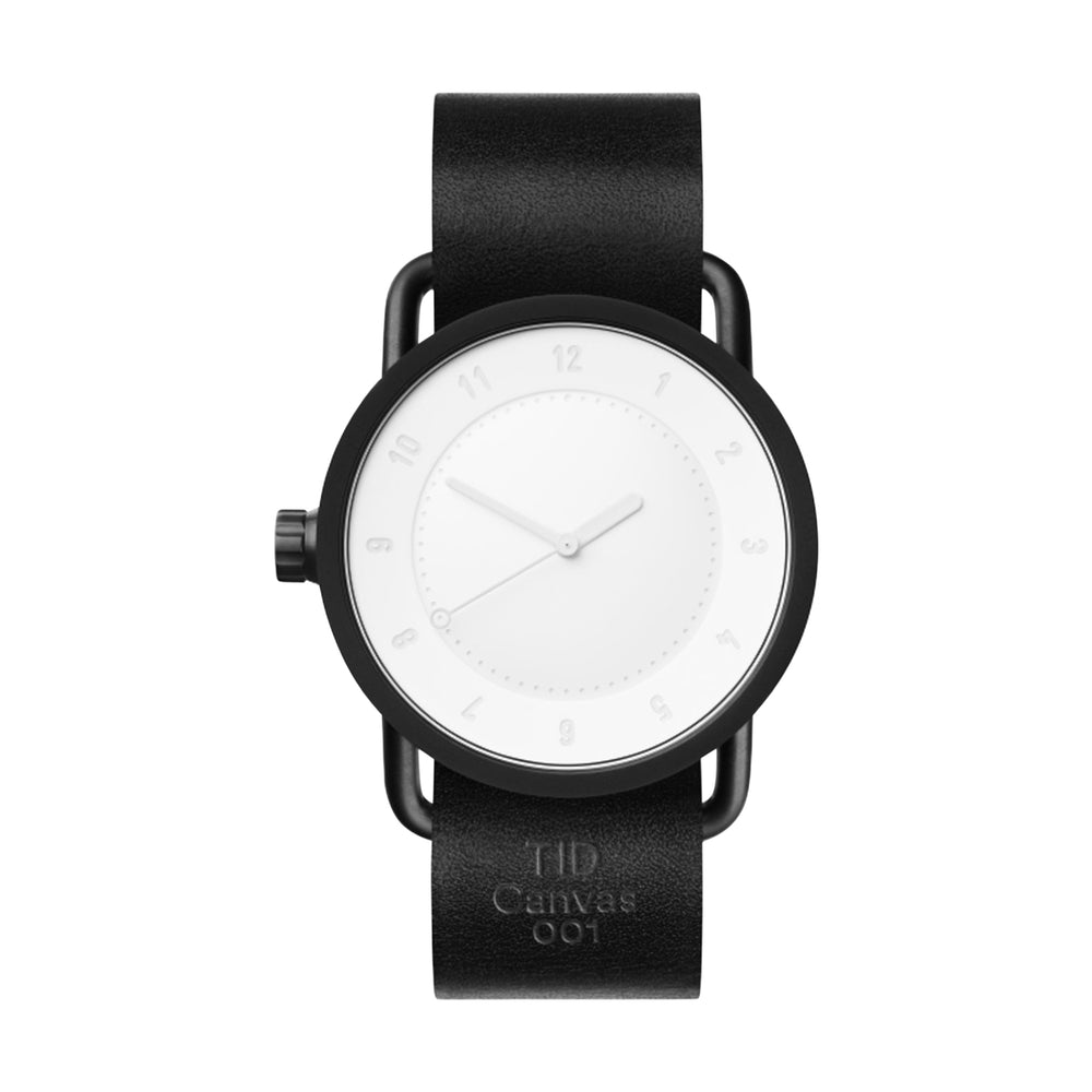 TID Watches TID Watch 40mm Canvas 001 w/ Black Leather Wristband (Limited Edition)