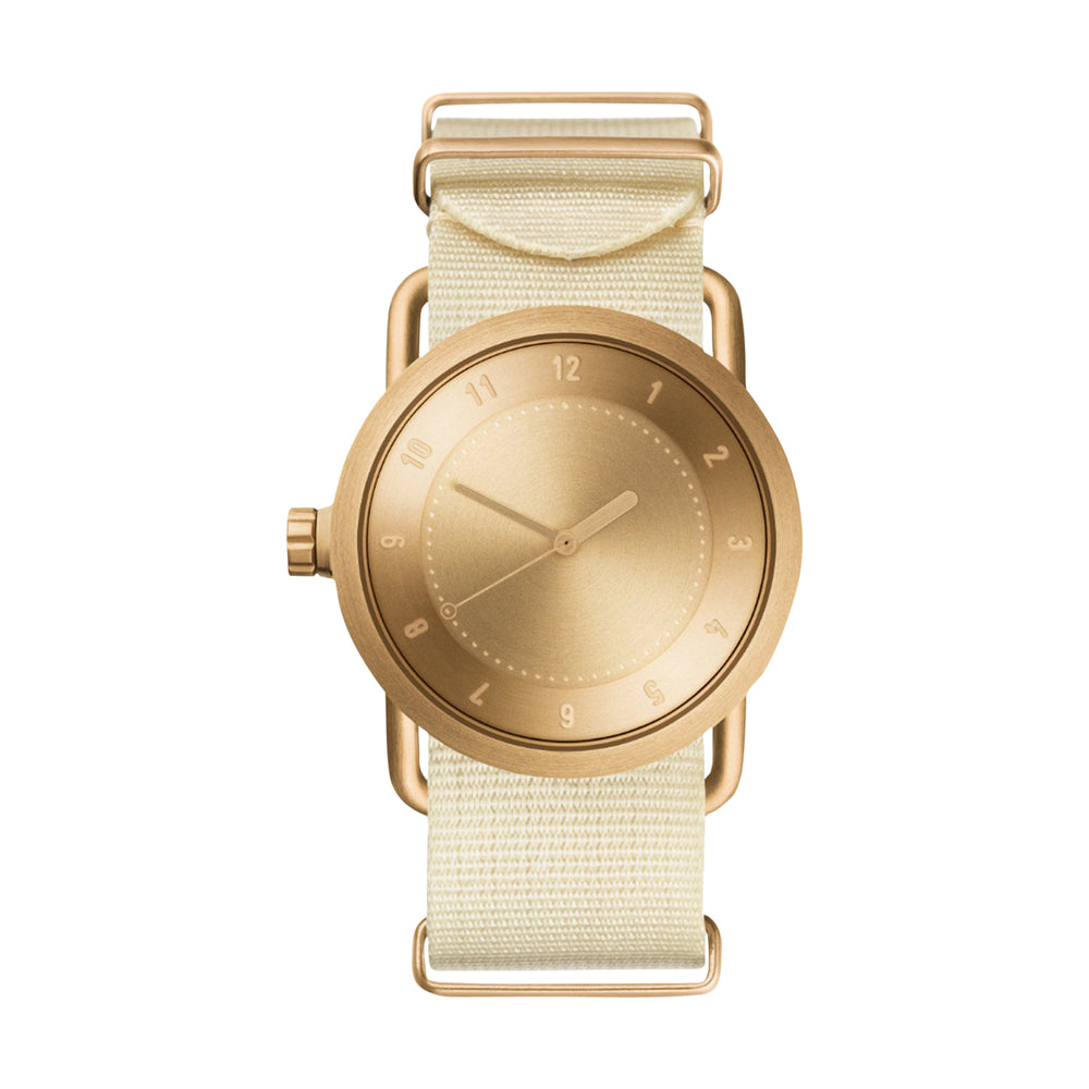 TID Watches - 36mm No.1 Gold w/ Off-White Nylon Wristband